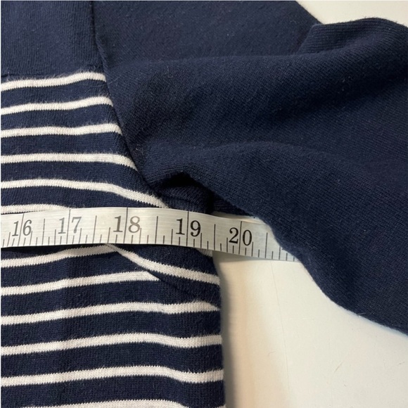 Gap Boatneck Mariner Nautical Navy & White Stripes Knit Shift Dress - Sz L - Picture 10 of 11